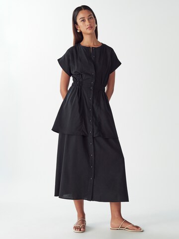 Willa Kleid 'Teddy' in Schwarz: Vorderseite