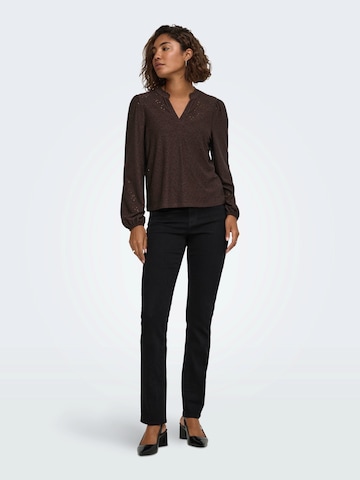 ONLY Bluza 'ONLSMILLA' | rjava barva: sprednja stran