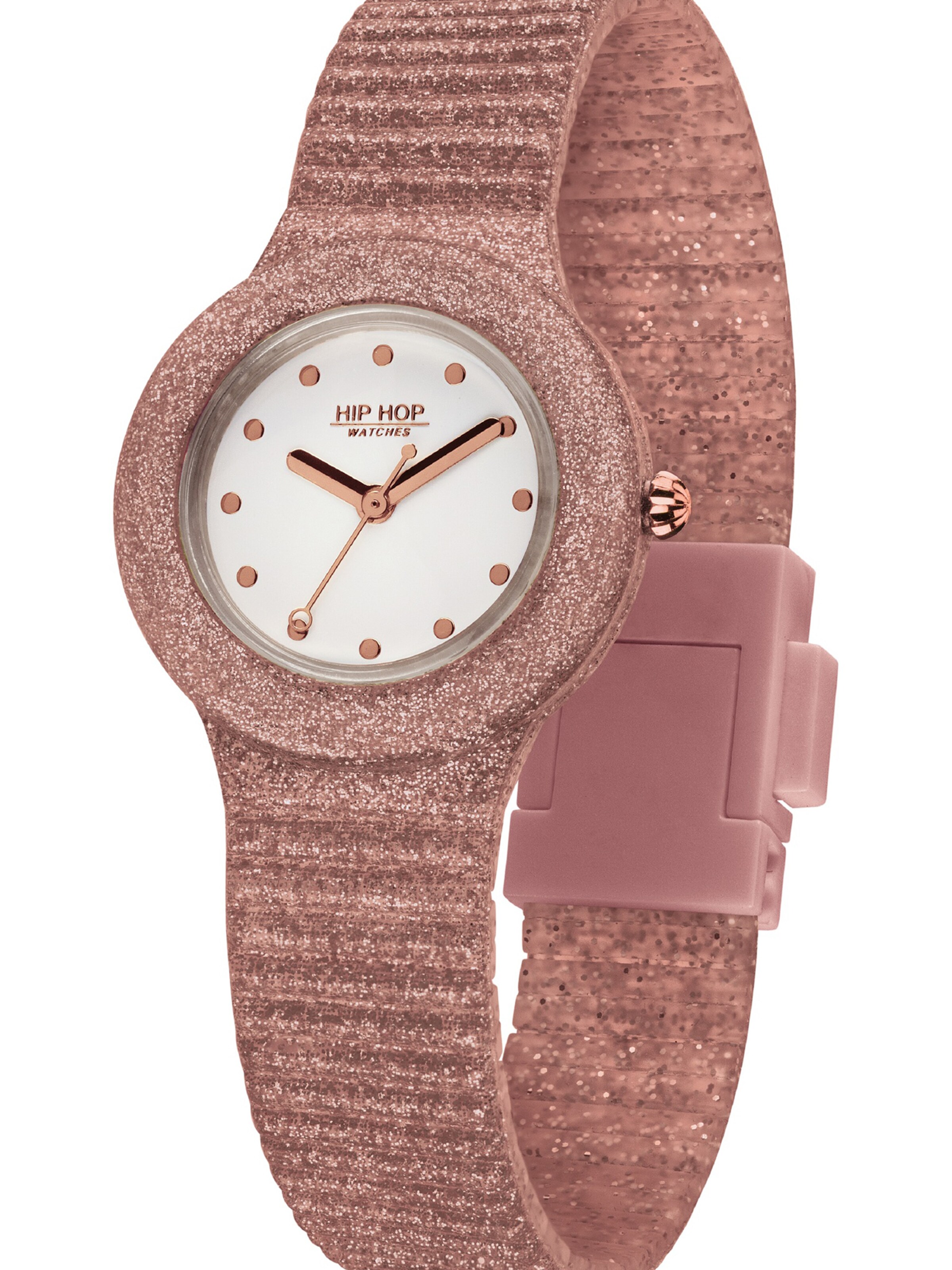 Hip Hop Analog Watch in Pink: front