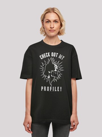 T-shirt oversize 'Batman Check out my Profile' F4NT4STIC en noir : devant