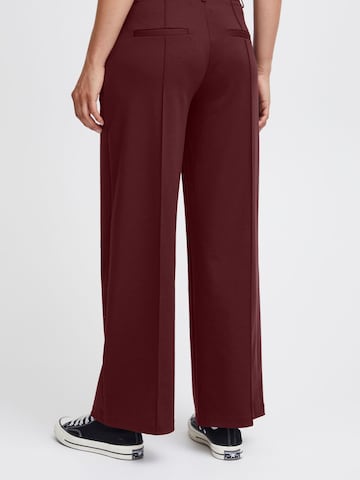 ICHI Wide leg Chino 'KATE' in Rood