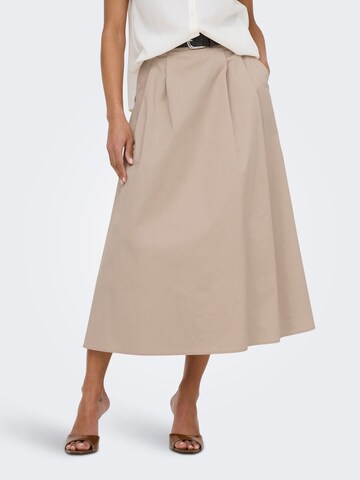 Jupe 'ONLZora' ONLY en beige : devant