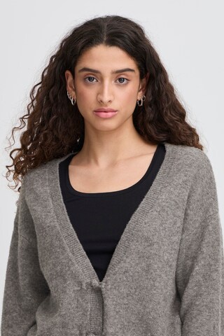 ICHI Knit Cardigan in Grey