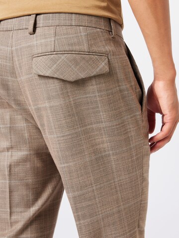 TOPMAN Normalny krój Spodnie w kant w kolorze beżowy