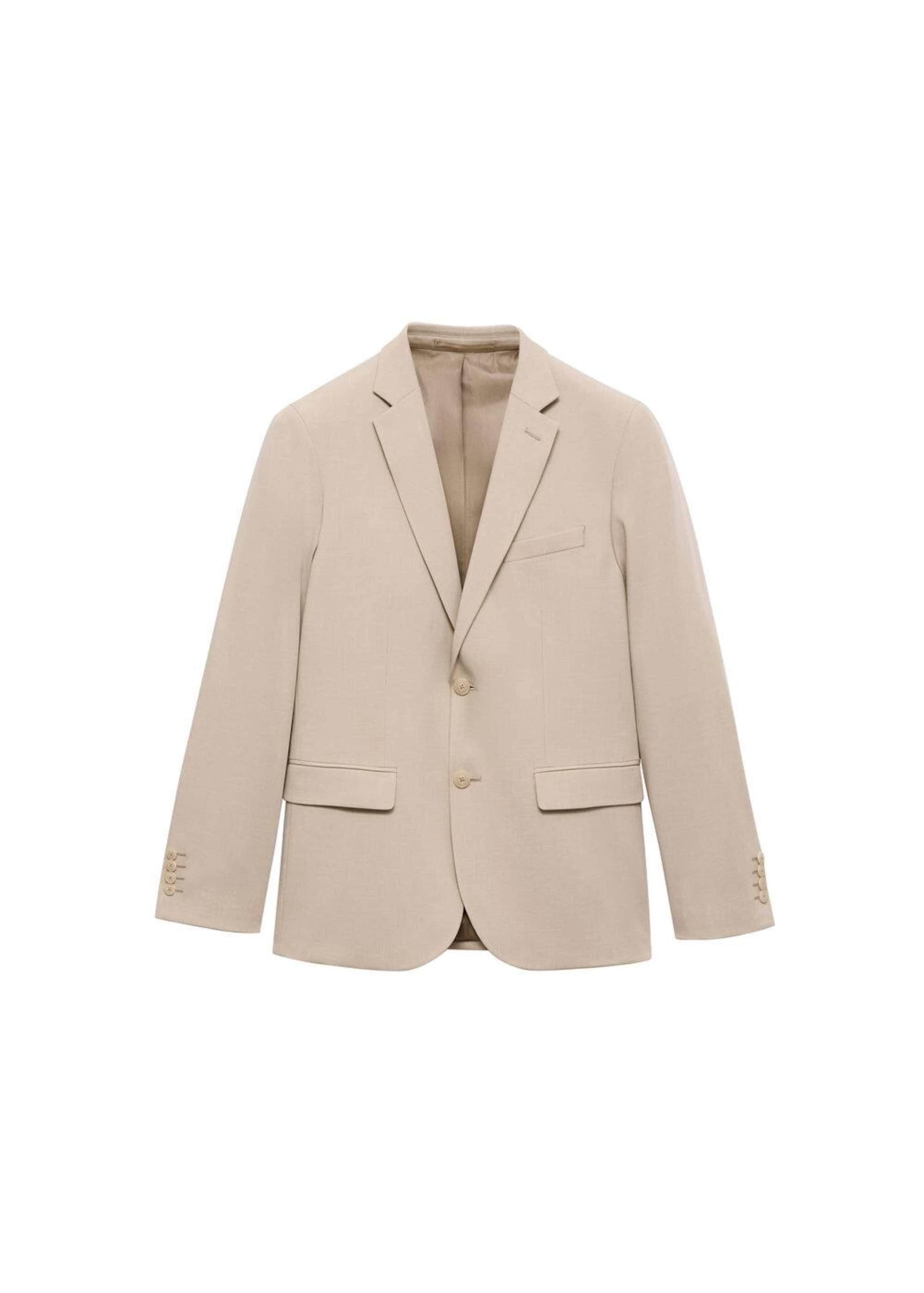 MANGO MAN Regular fit Suit Jacket 'Paris' in Beige: front