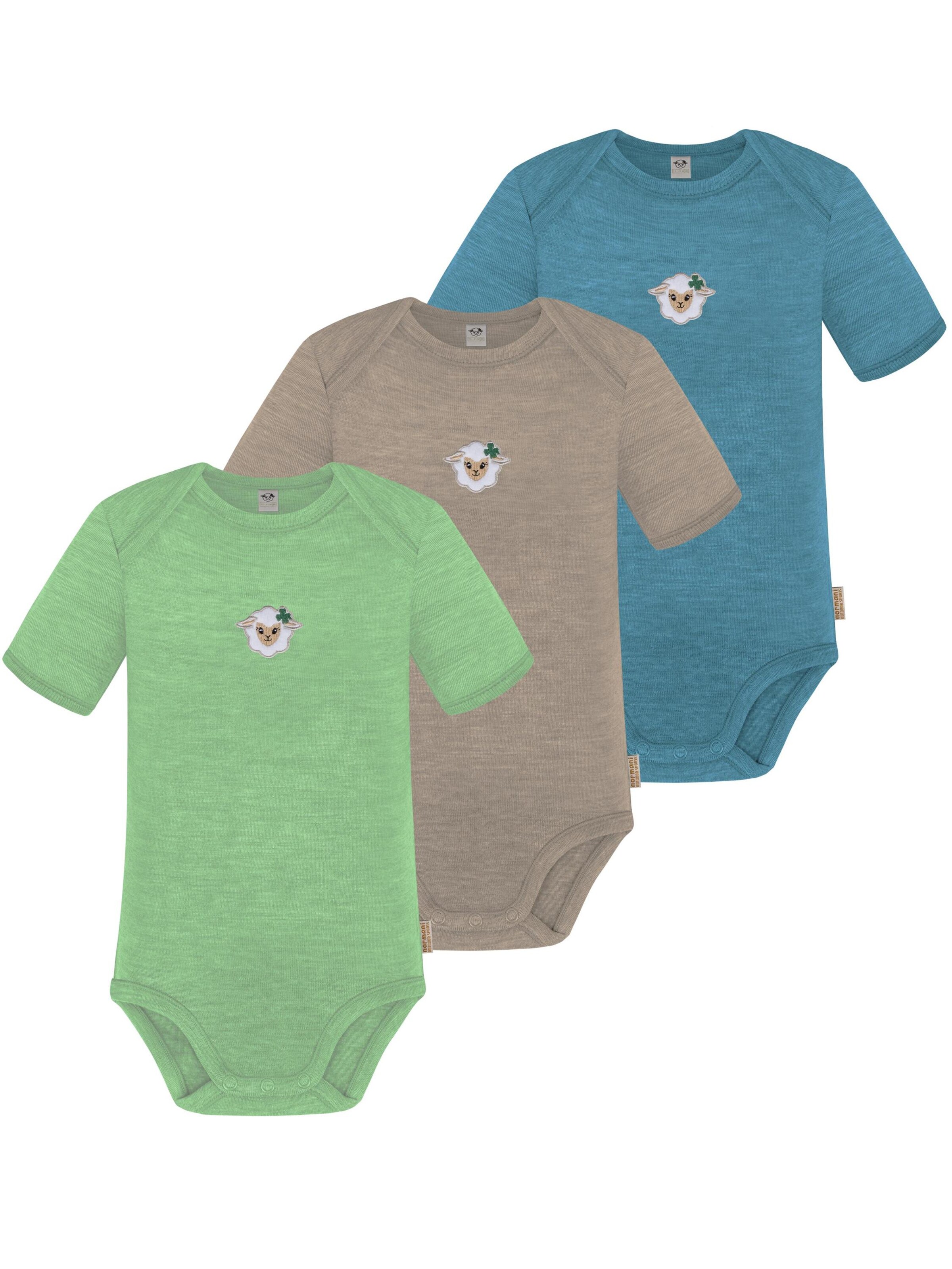 Barboteuse / body 'Tauranga' normani en mélange de couleurs : devant