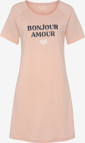 Chemise de nuit VIVANCE en rose : devant