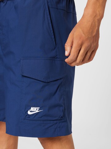 Nike Sportswear - Loosefit Calças cargo em azul