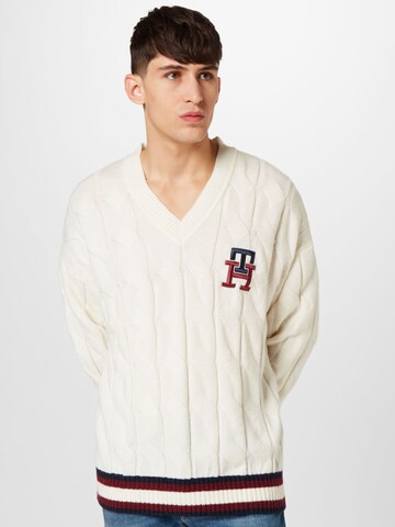 TOMMY HILFIGER Trui in Wit: voorkant