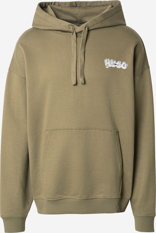 HUGO Sweatshirt 'Nyrohood' in Groen: voorkant