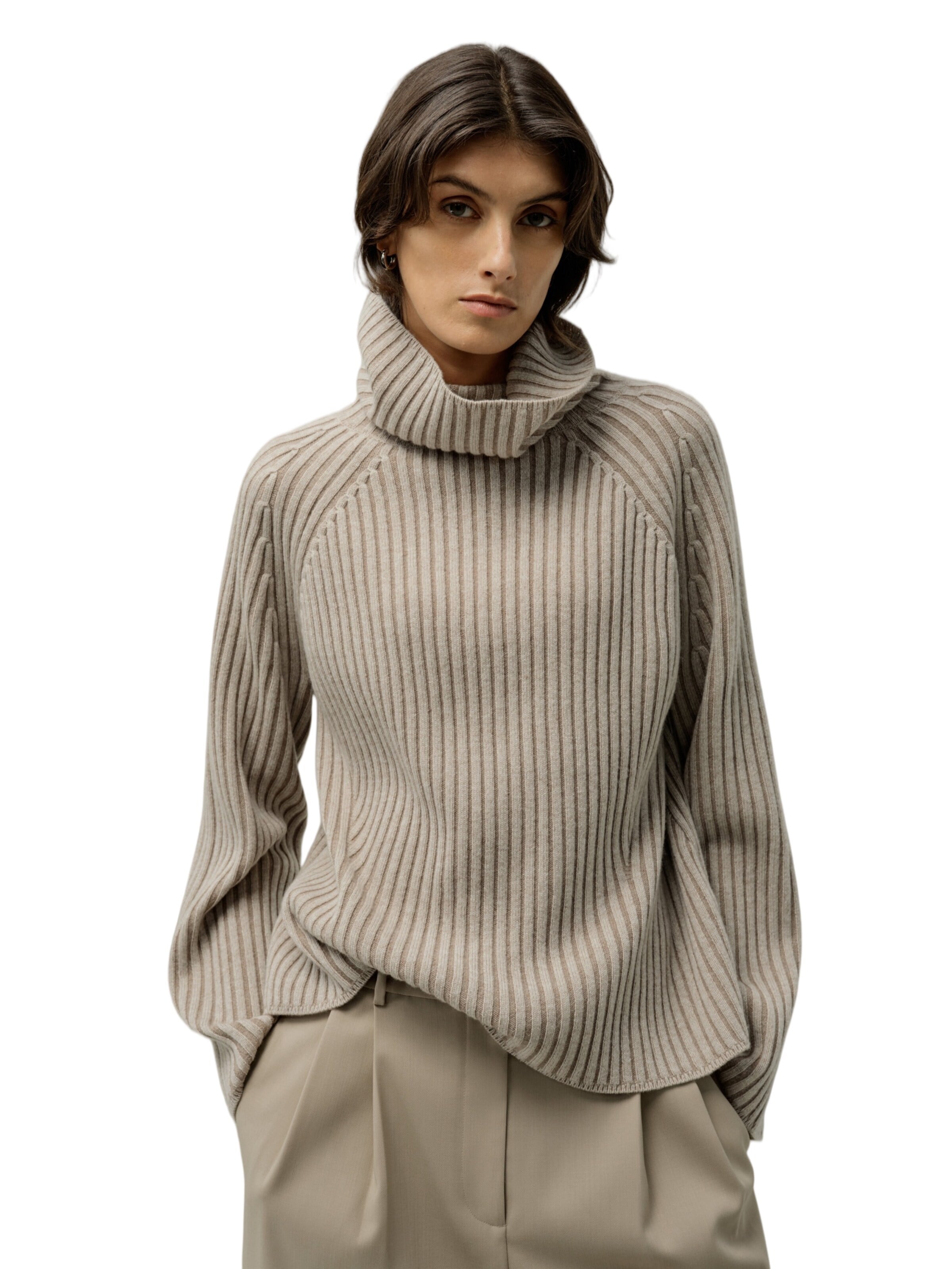 Lilysilk Pullover 'Woll-Kaschmir Rollkragenpullover'‌‌‌‌‌‌‌‌ in Beige