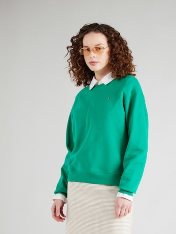 Felpa di TOMMY HILFIGER in verde: frontale