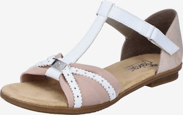 RIEKER Remienkové sandále - biela: predná strana