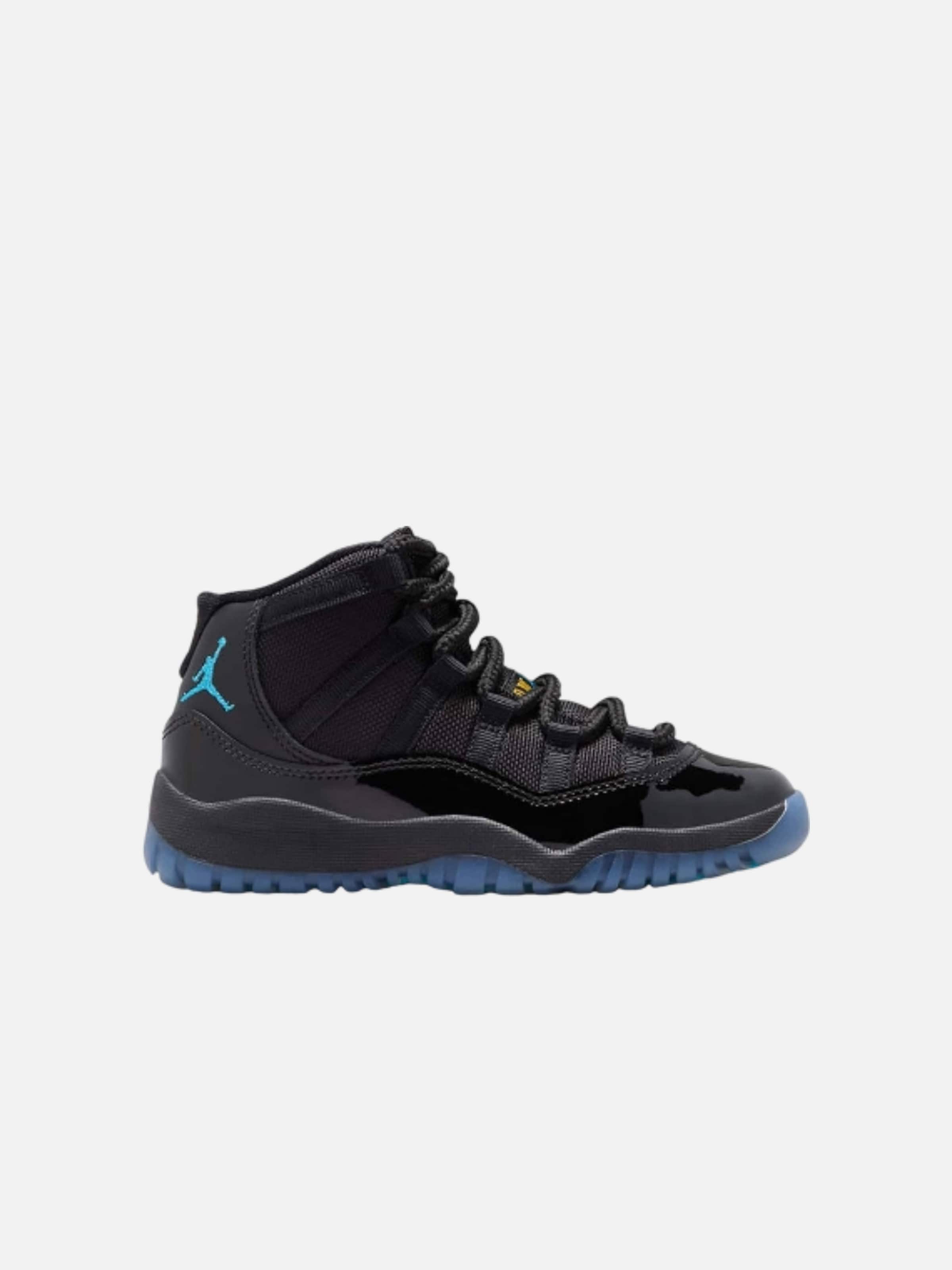 Sneaker alta 'Air Jordan 11 Retro Gamma Blue (2025) (Enfant et Bébé)' di Jordan in nero: frontale