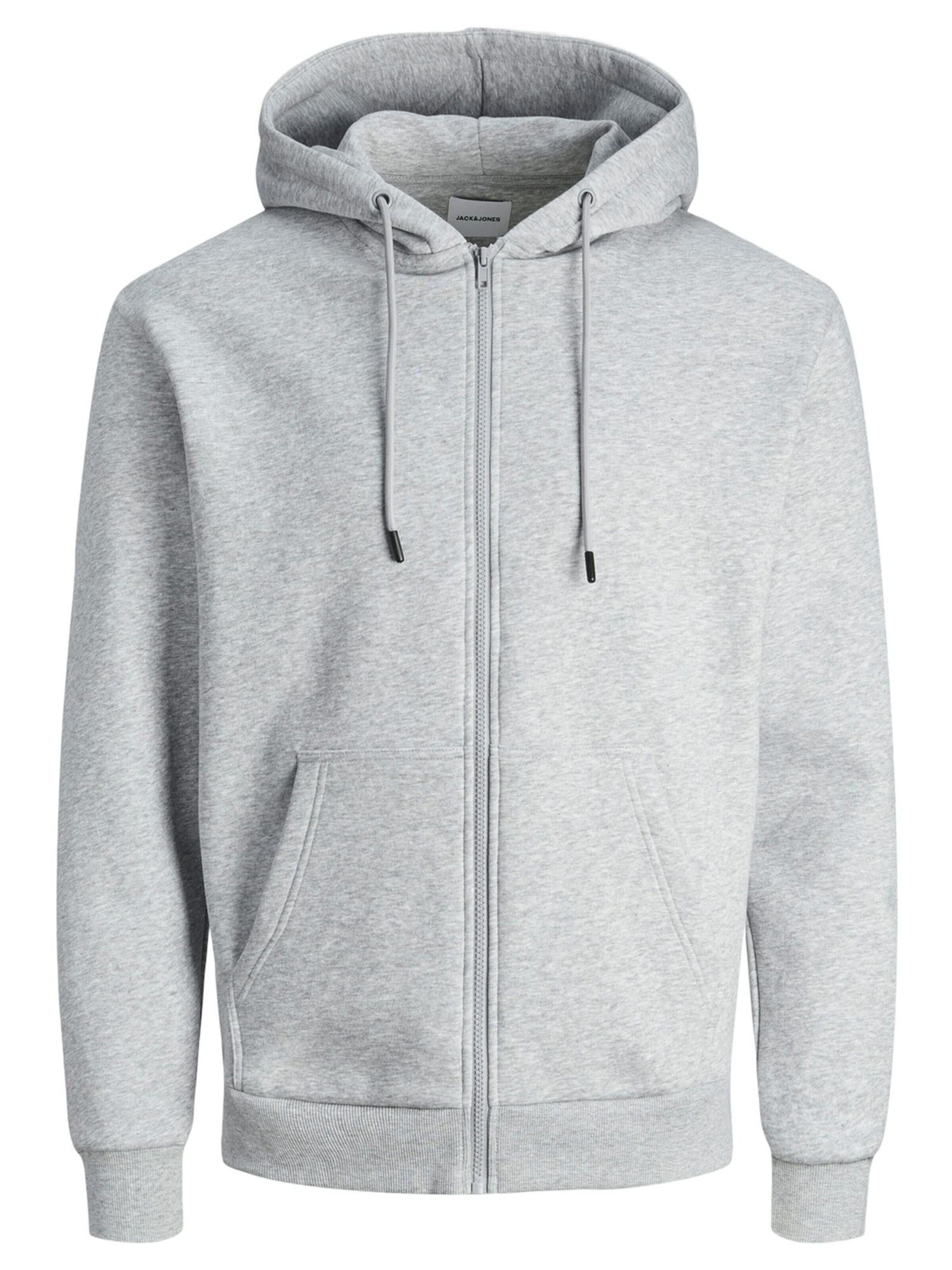 JACK & JONES Sweatjacke 'Bradley'‌ in Grau: Vorderseite