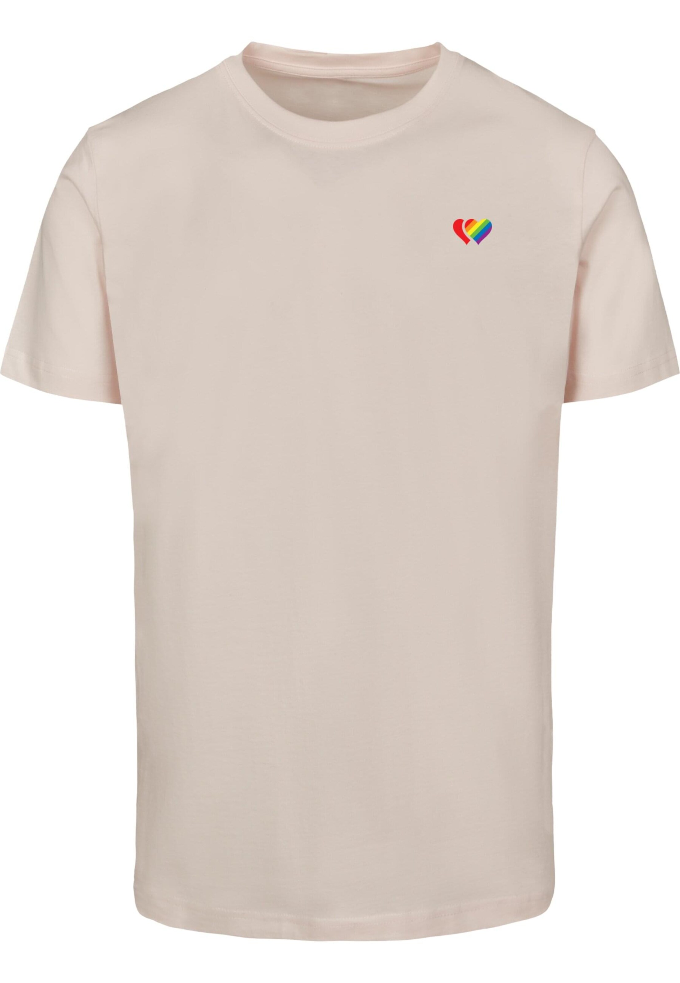 Mister Tee Tričko 'Double Hearts Pride' – pink: přední strana
