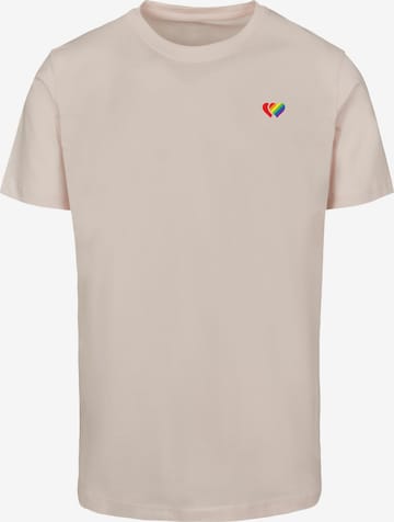 Mister Tee Shirt 'Double Hearts Pride' in Pink: front