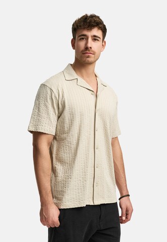 INDICODE JEANS Regular fit Overhemd 'Crepe' in Beige