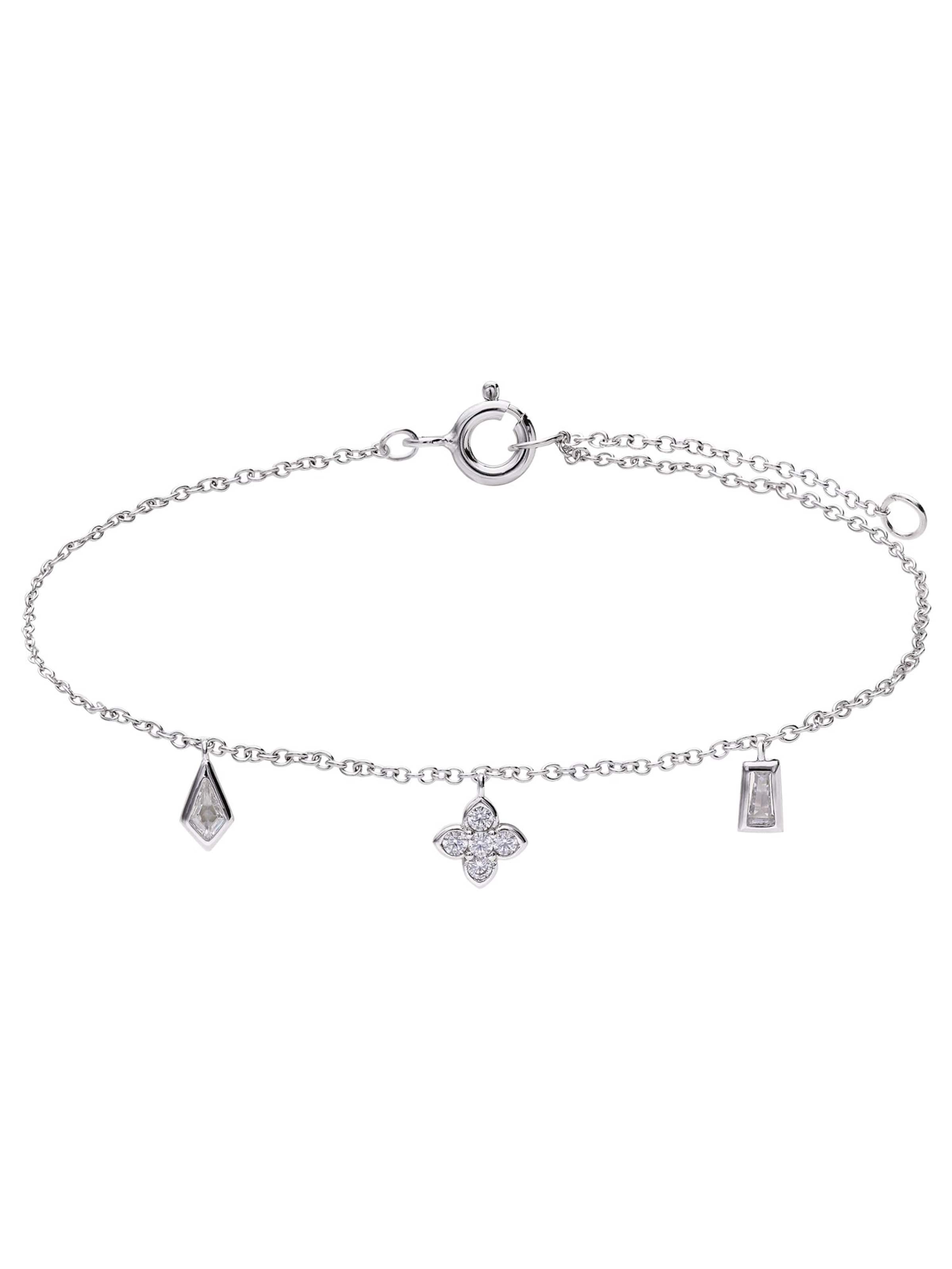 Lucardi Armband in Silber: Vorderseite