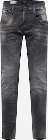 REPLAY Slimfit Jeans 'ANBASS' in Grijs: voorkant