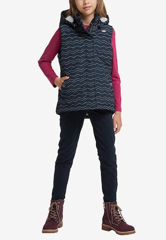 Ragwear Weste 'Marrin Chevron' in Blau