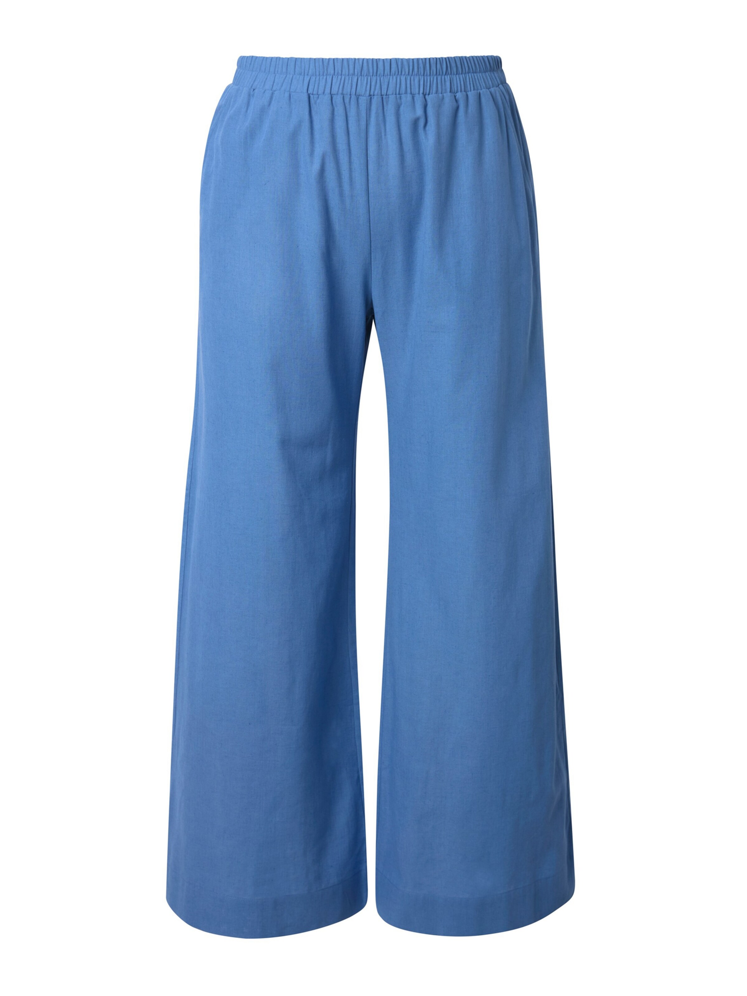 Ulla Popken Wide Leg Hose in Blau: Vorderseite