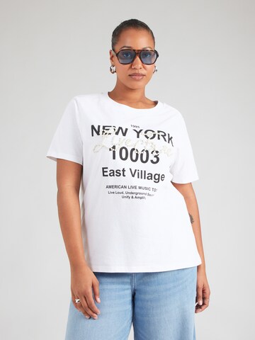 ONLY Carmakoma Majica 'CARDIANNA' | bela barva: sprednja stran