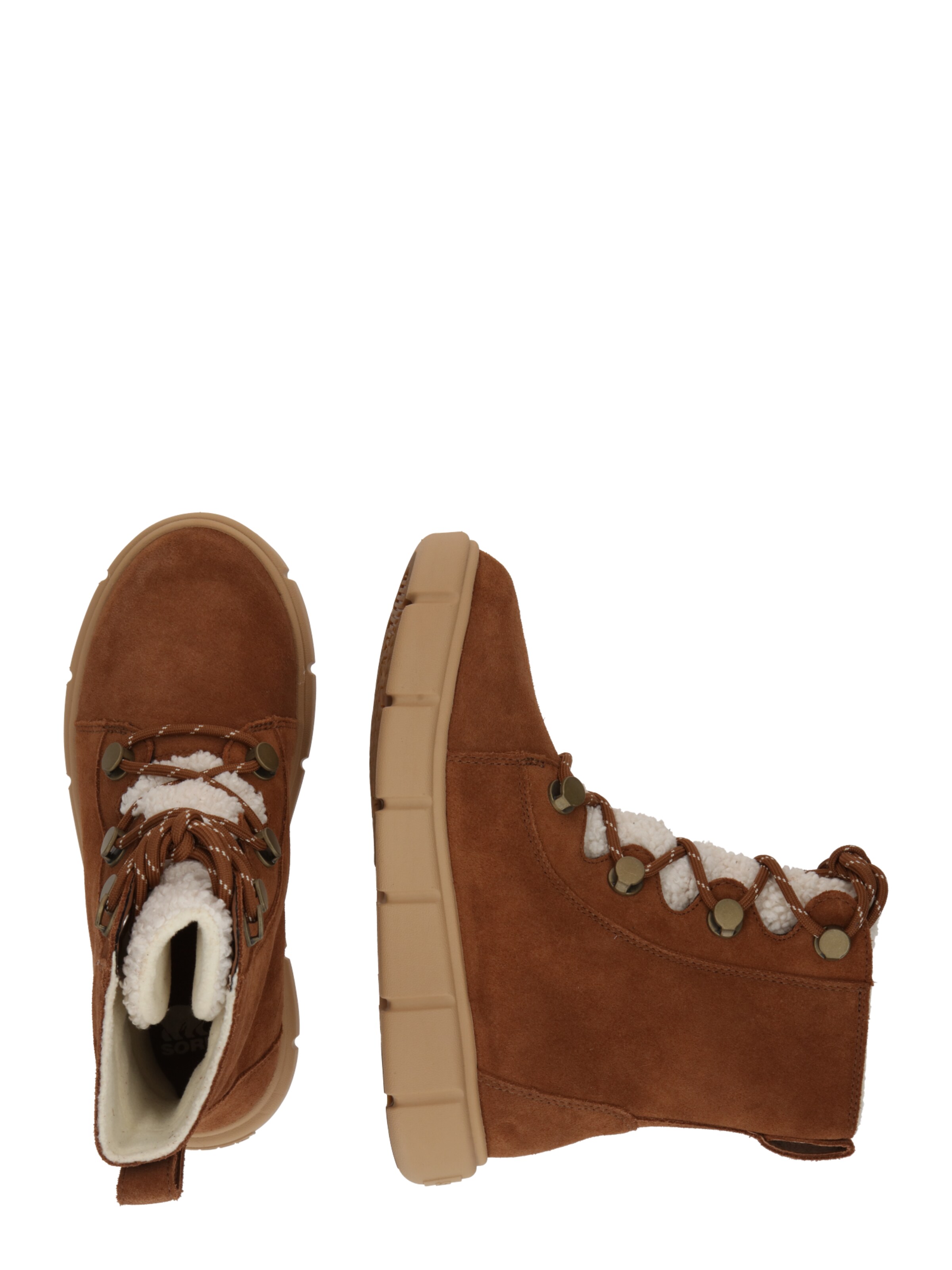 SOREL Schnürstiefelette 'EXPLORER III JOAN' in Braun