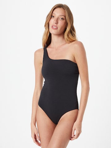 Seafolly Bustier Badeanzug in Schwarz: predná strana