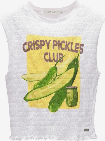 Top de la Pull&Bear pe gri: față