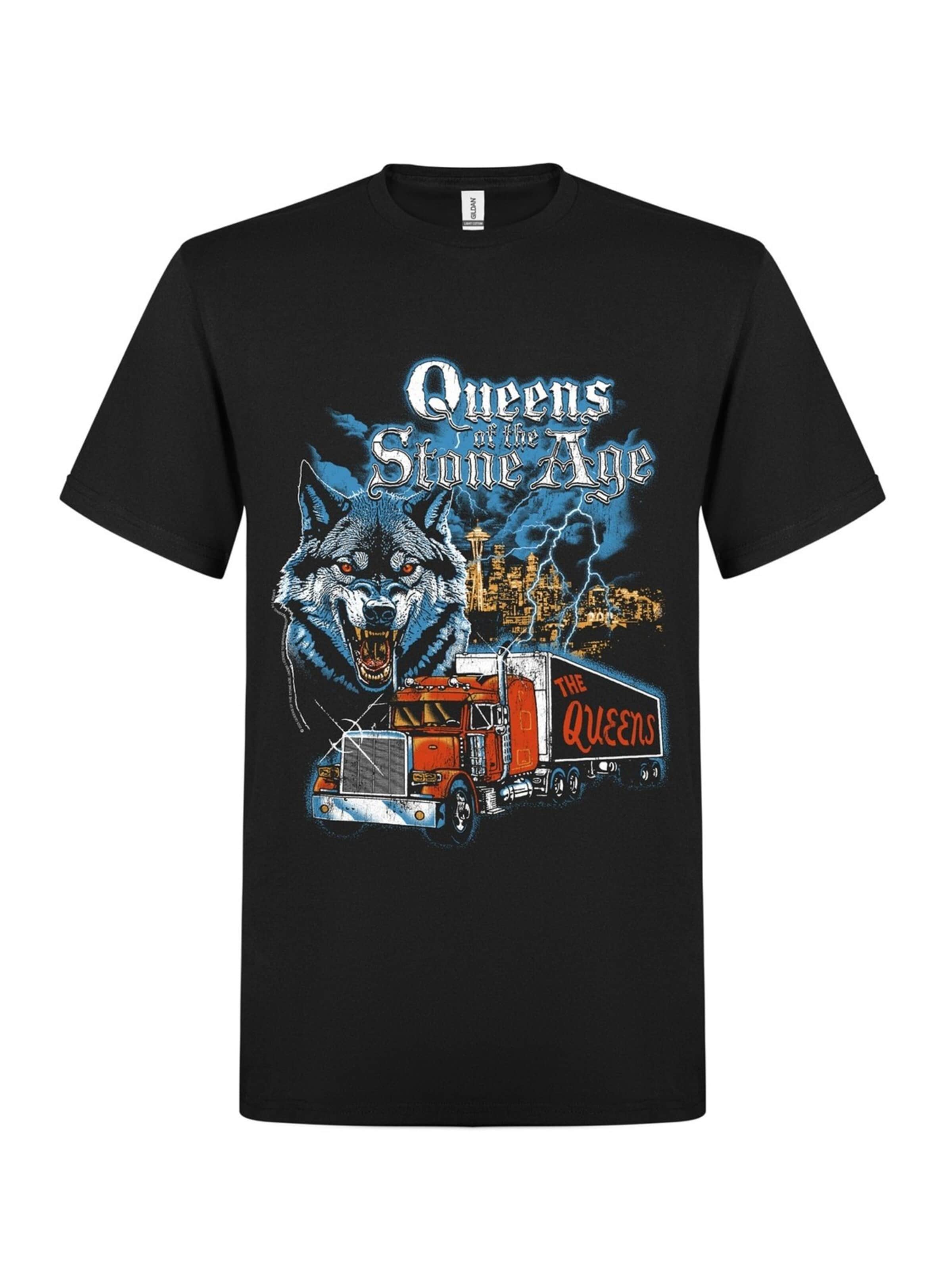 Rockshirts Shirt 'Queens of the Stone Age Wolf T-Shirt' in Black: front