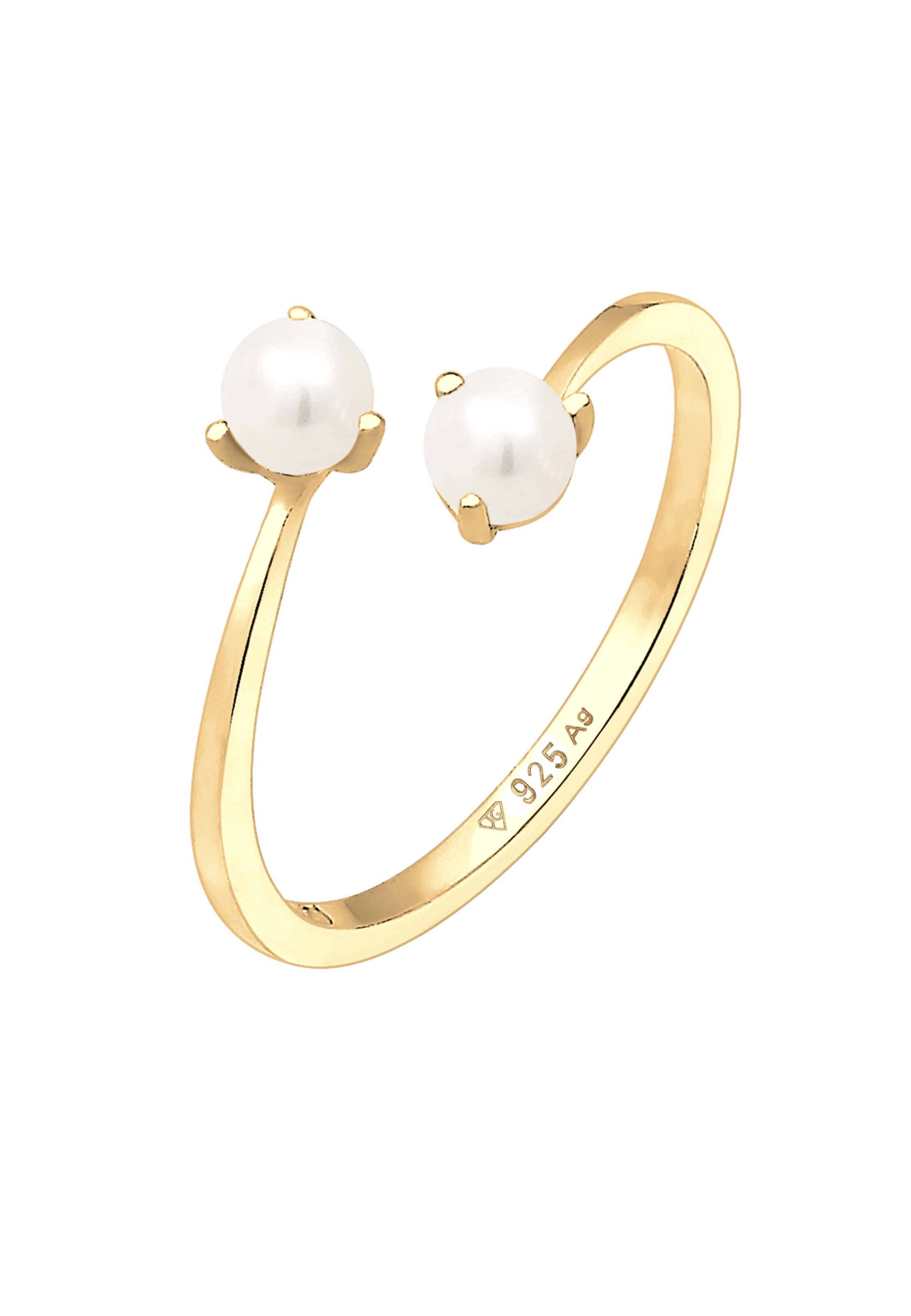 ELLI Ring 'Perle' in Gold: front