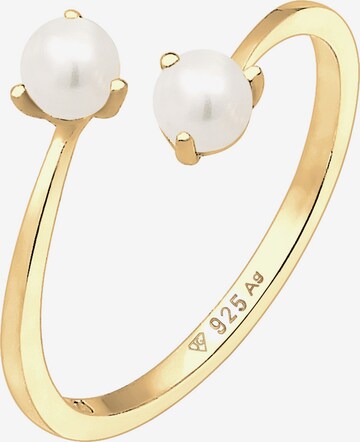 ELLI Ring 'Perle' in Goud: voorkant