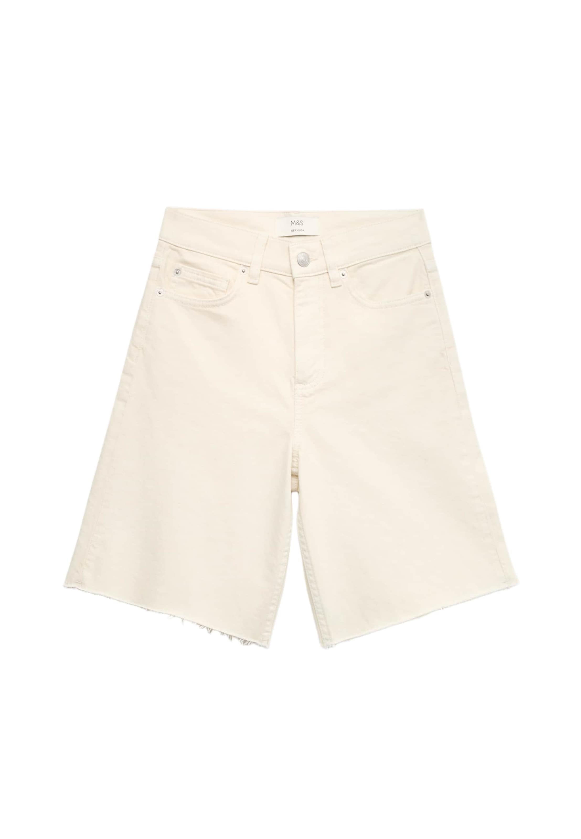 Marks & Spencer Regular Trousers in Beige: front
