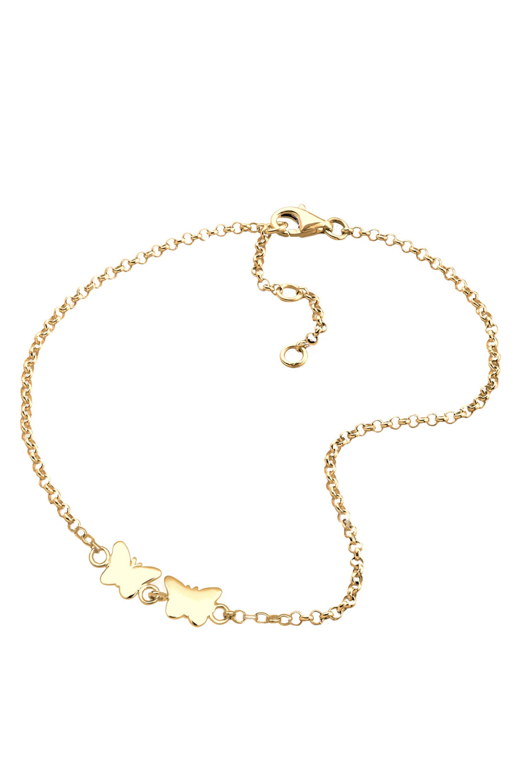 ELLI Voetsieraden 'Schmetterling' in Goud: voorkant