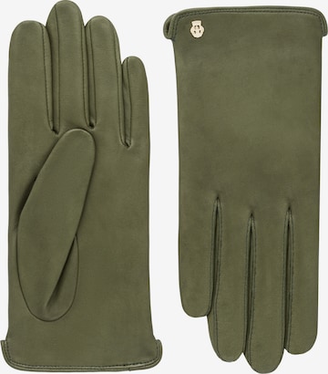 Roeckl Full Finger Gloves 'New York' in Green: front