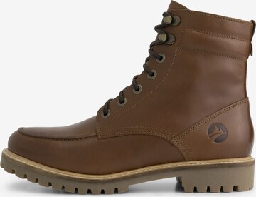 Travelin Veterboots 'Rogaland' in Bruin: voorkant