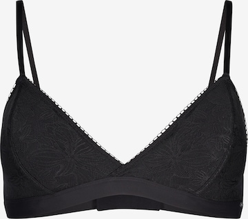 Skiny Triangle Bra in Black: front