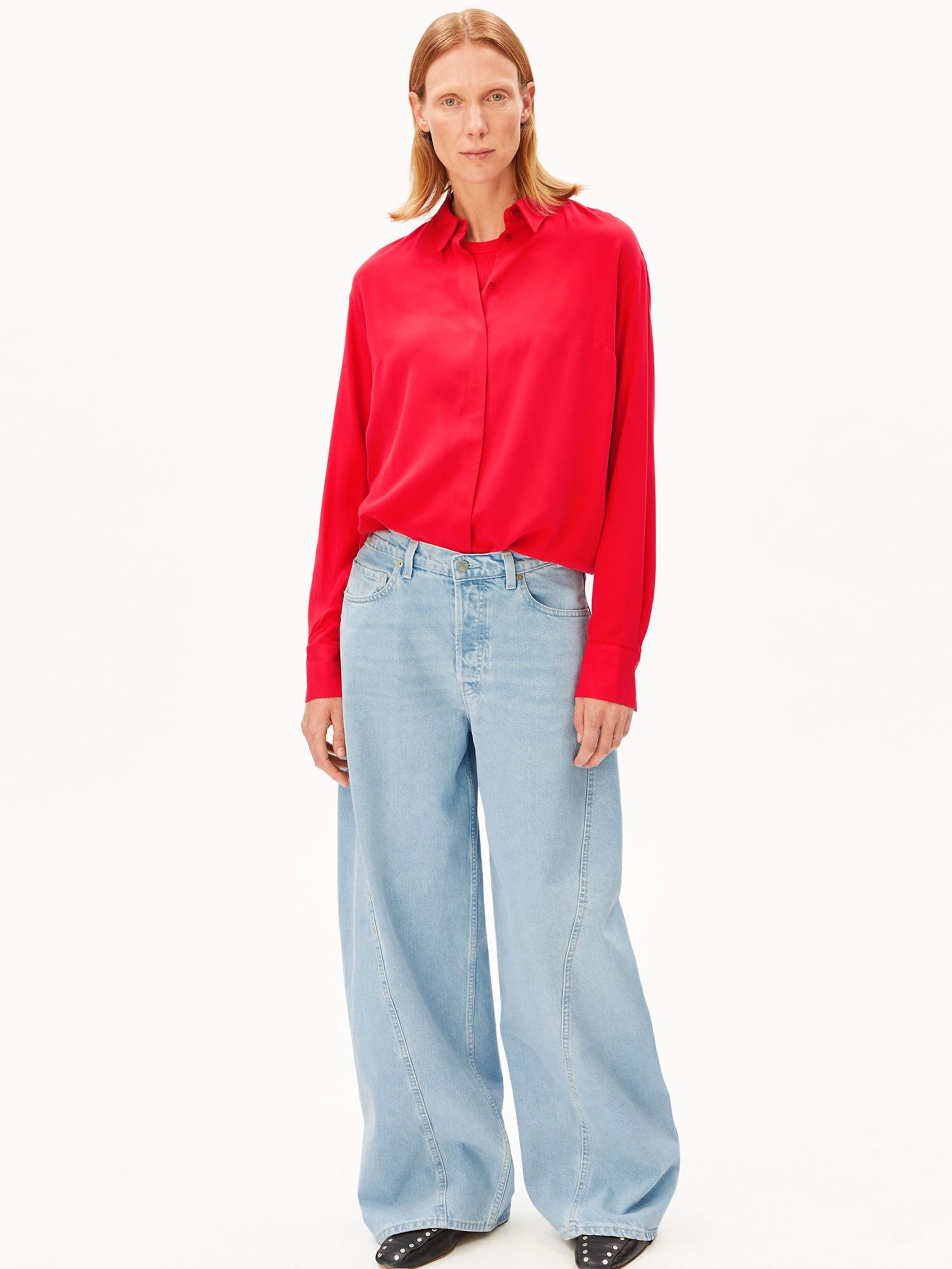 ARMEDANGELS Bluse SAANA in Rot: Vorderseite