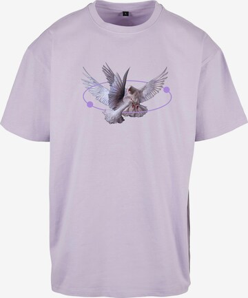 Mister Tee - Camisa 'Vive la Liberte' em roxo: frente