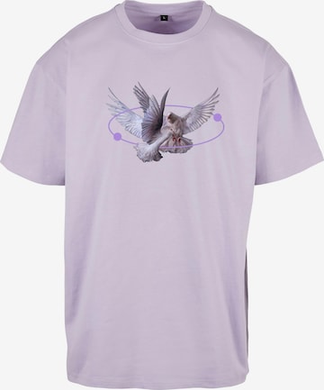 Mister Tee Shirt 'Vive la Liberte' in Purple: front