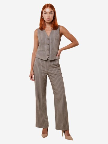 I AM Wide leg Pantalon 'Pantaloni Poliestere Gessati 95108' in Beige