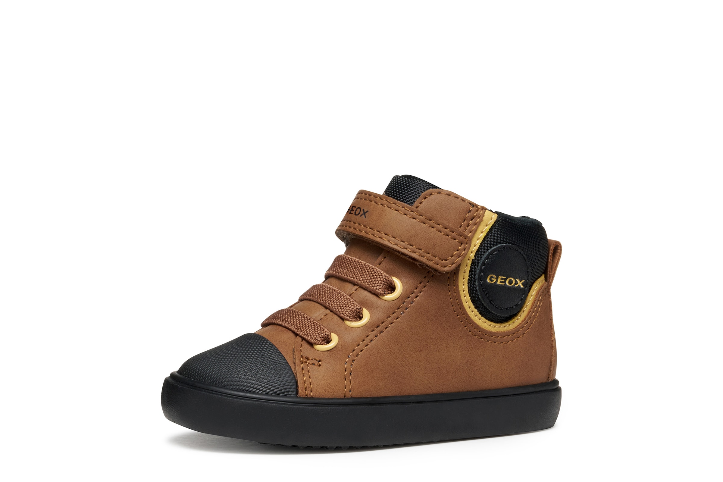 GEOX First-Step Shoes in Brown: front
