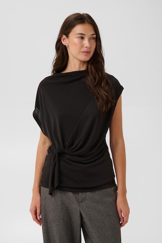 CULTURE - Blusa 'PHILLA' en negro: frente