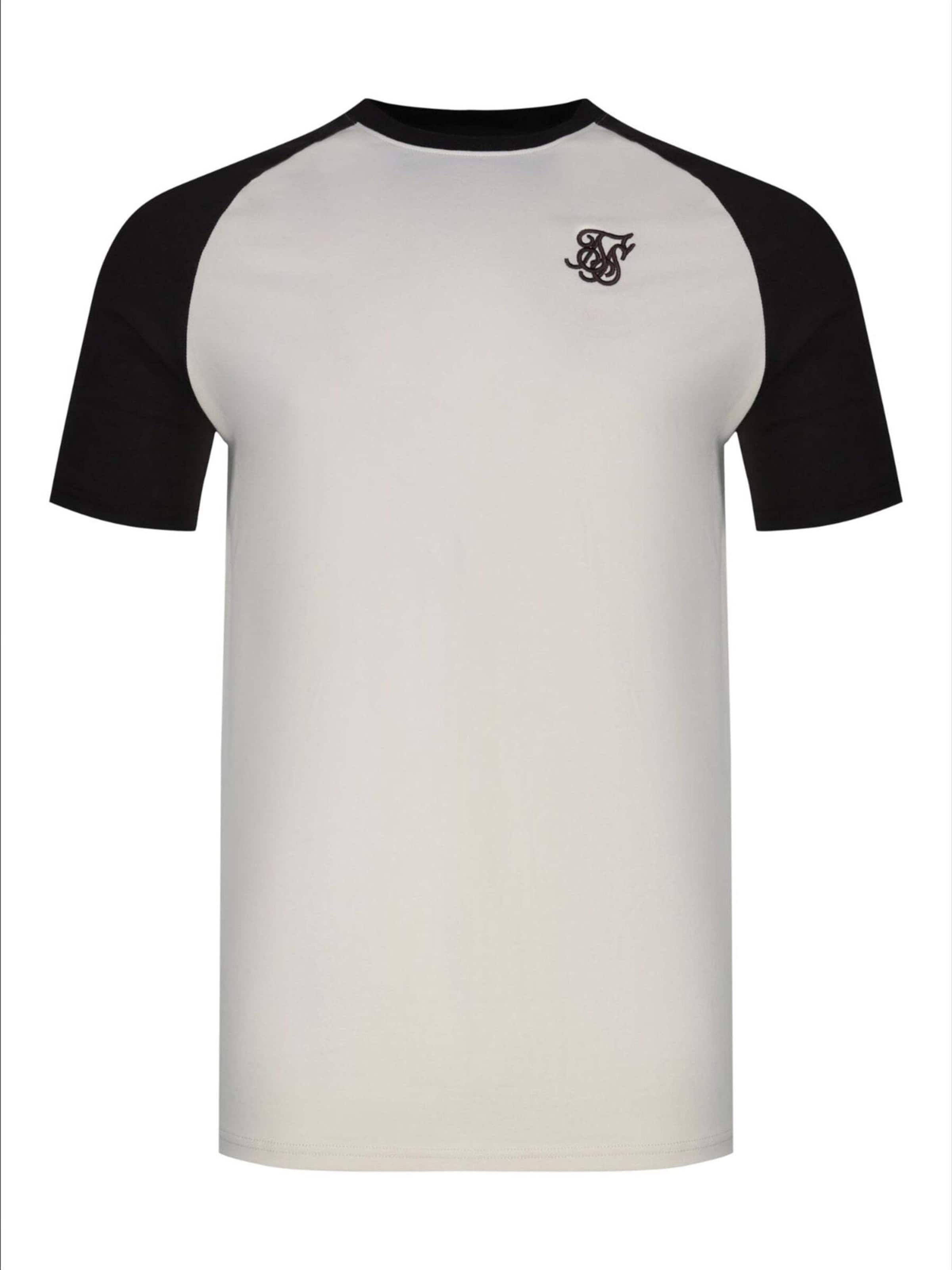 SikSilk Shirt 'Raglan' in Wit: voorkant