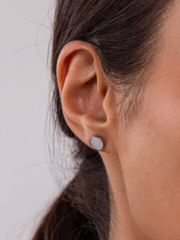 PURELEI Ohrringe 'White Gloss' in Silber