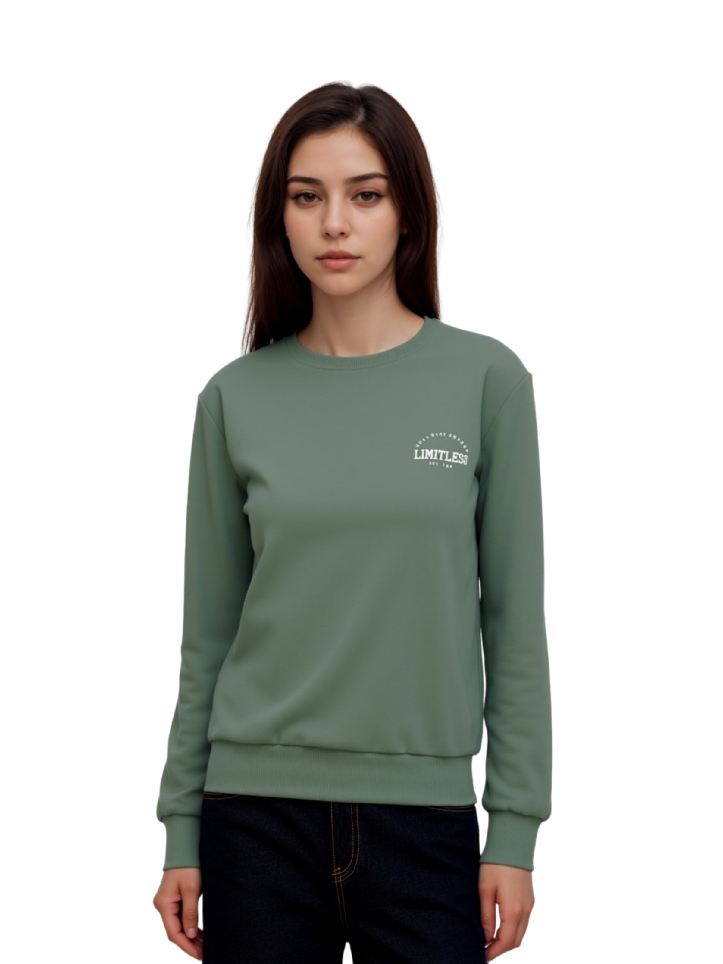 ONLY PLAY Sweatshirt 'Cava Life' in Groen: voorkant