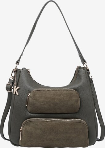Borsa a mano 'Borsa a mano donna Kassandra con zip - Poliestere 100%' di Kassandra in verde: frontale