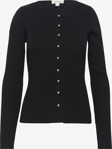 SOAKED IN LUXURY Strickjacke 'Spina' in Schwarz: Vorderseite