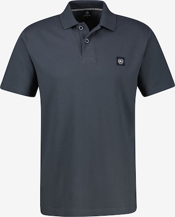 LERROS Maskulines Poloshirt aus Baumwolle mit griffiger Struktur in Grau: Vorderseite